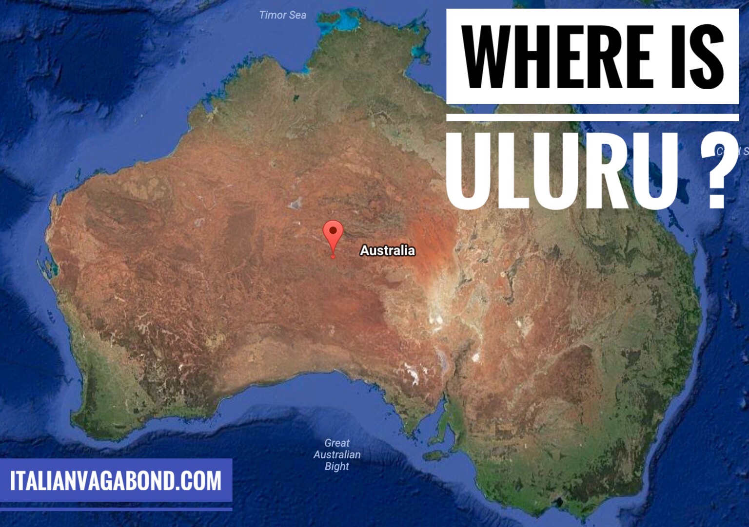 Uluru On World Map